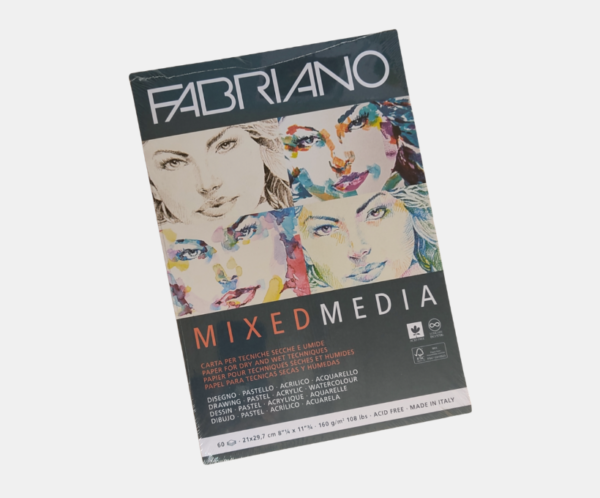 Block mixed media A4 Fabriano