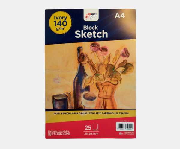 5 Block sketch ivory 25h. Fast