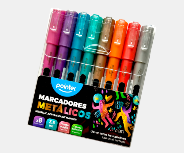 Marcadores acrílicos metálicos Pointer